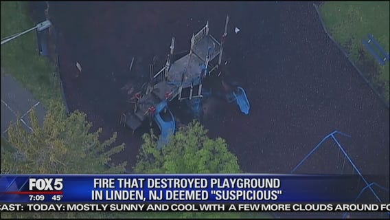 Fire destroys NJ playground