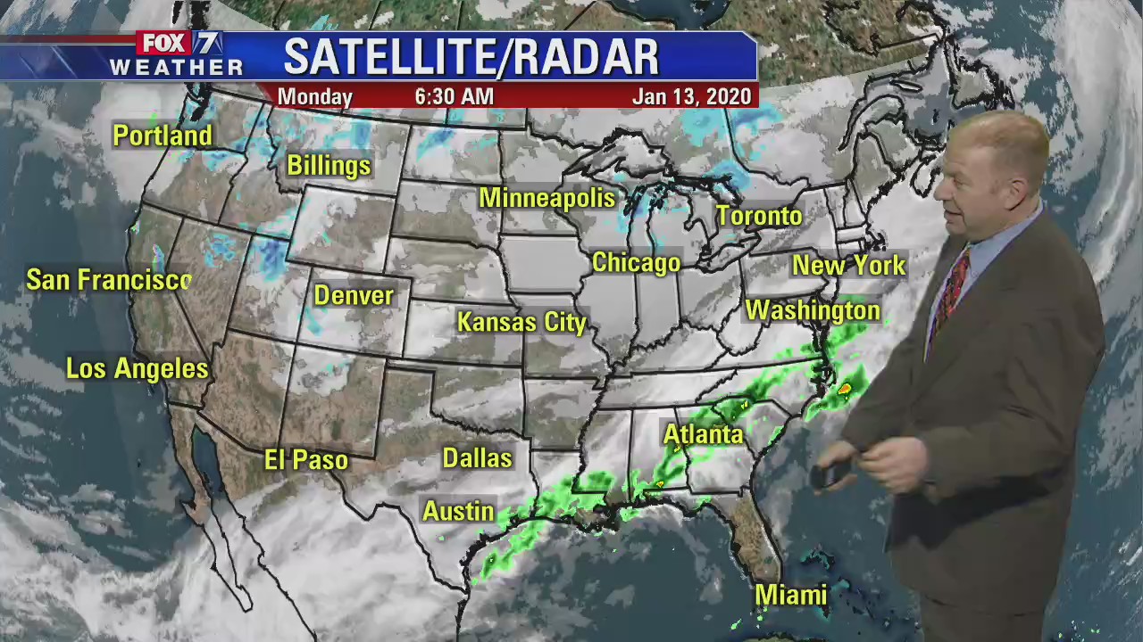 Evening weather forecast for January 13