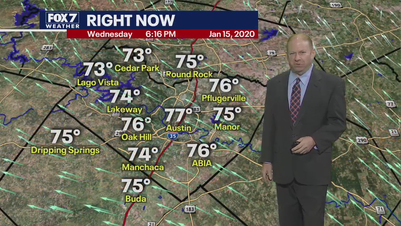 Evening weather forecast for January 15, 2020