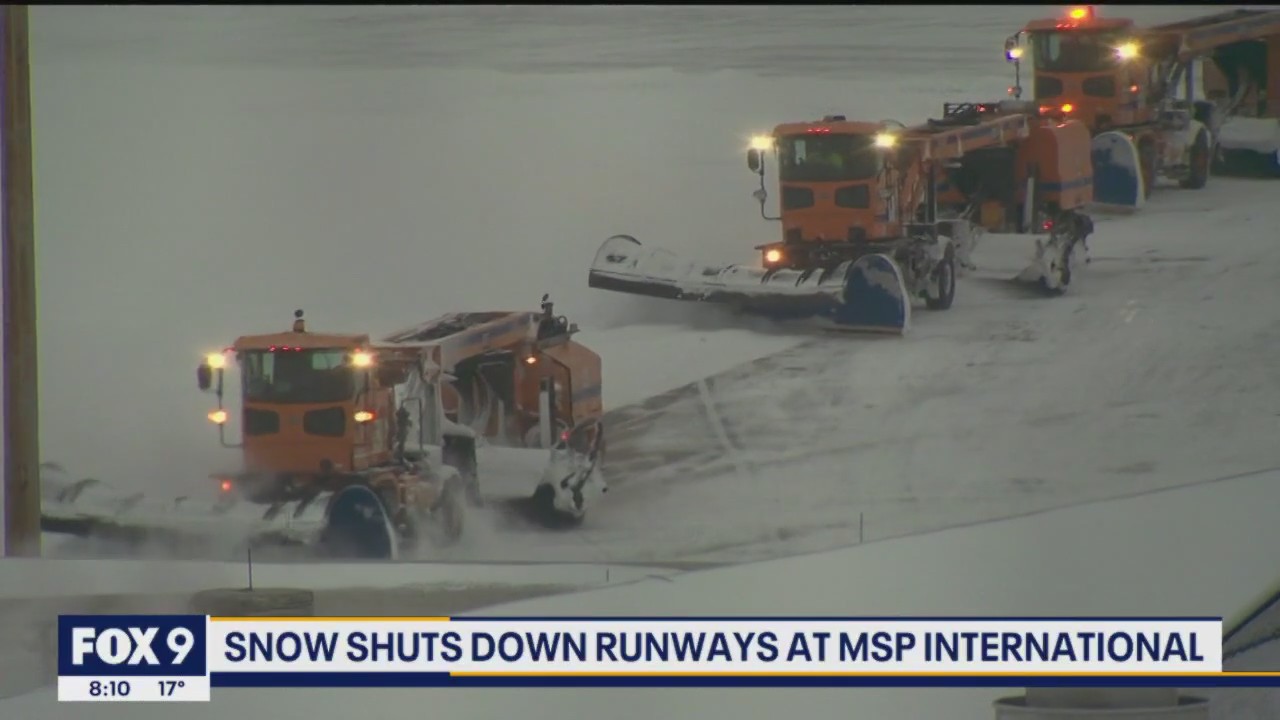 Some delays at MSP Airport after Tuesday's temporary shutdown due to snow