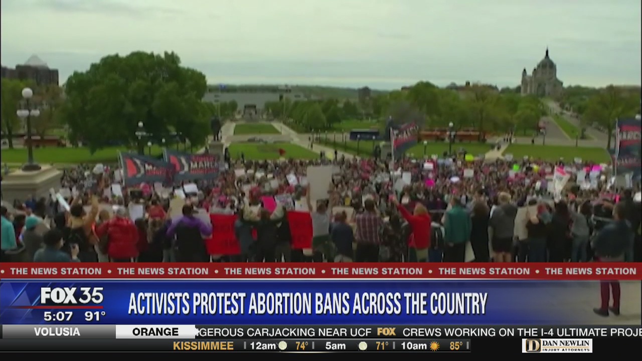 Activists protest abortion bans across the country