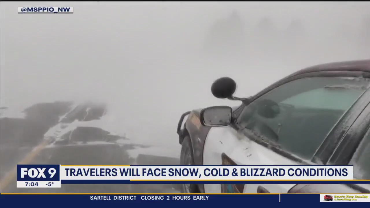 Travelers will face snow, cold and blizzard conditions