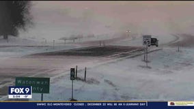 Cold, blowing snow creating tough travel for Twin Cities