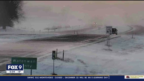 Cold, blowing snow creating tough travel for Twin Cities