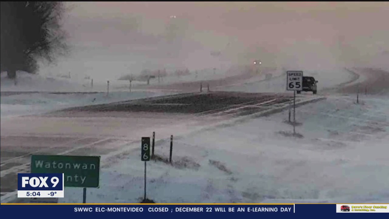 Cold, blowing snow creating tough travel for Twin Cities