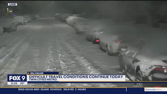 Difficult travel conditions Wednesday as snow continues