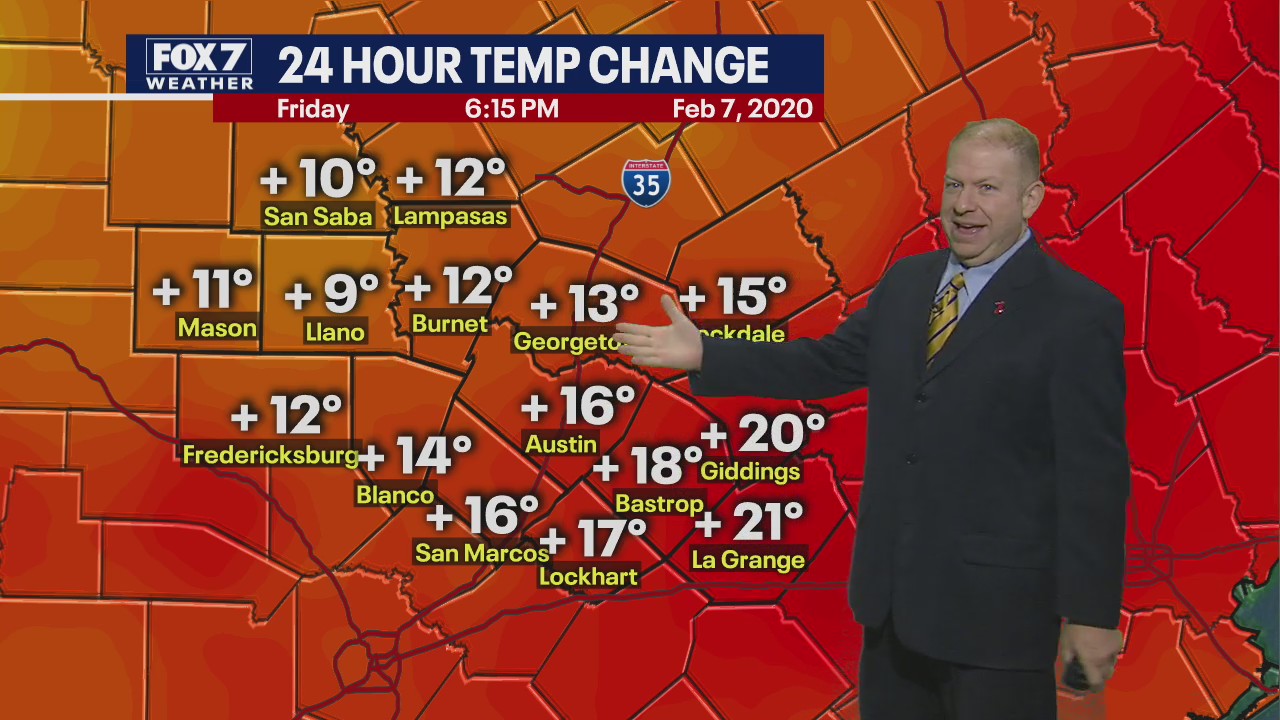 Evening weather forecast for February 7, 2020