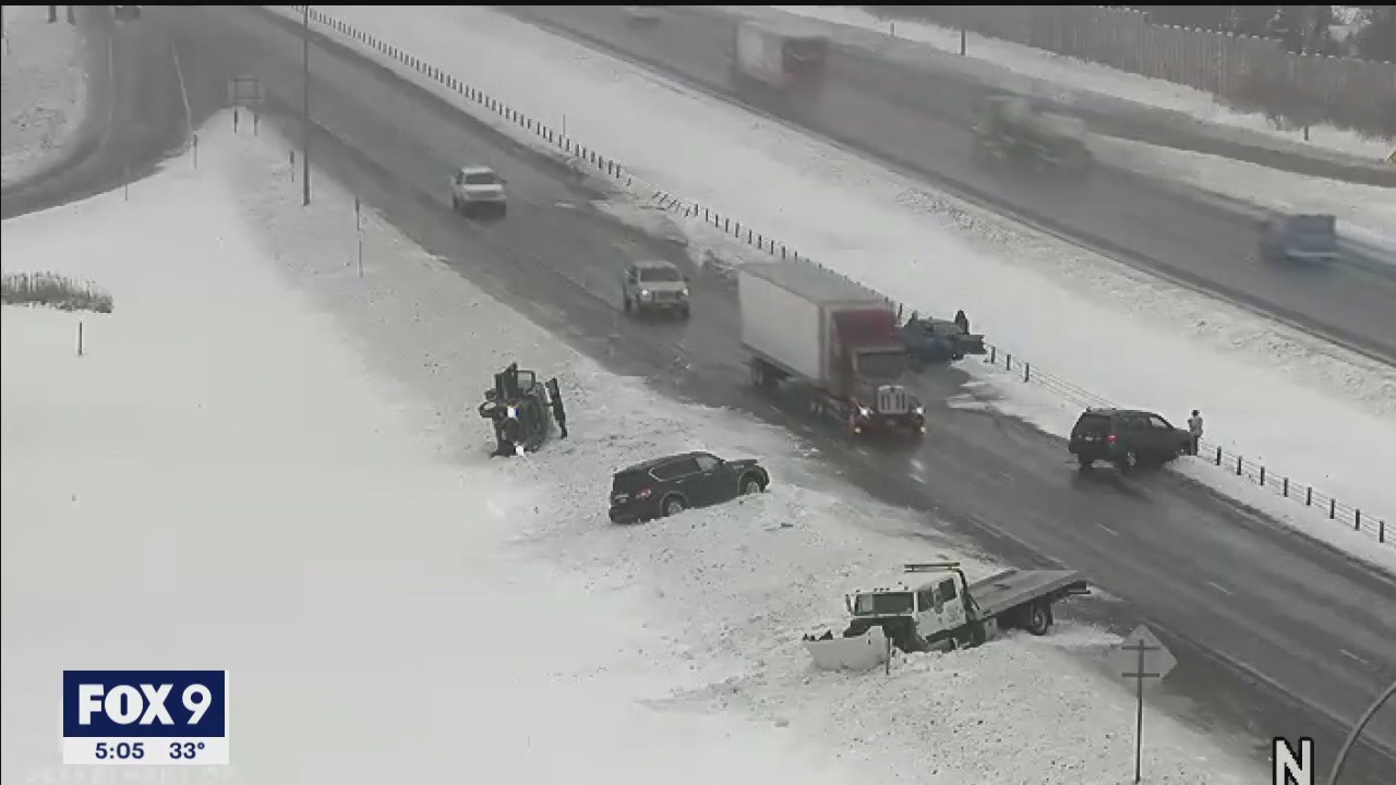 Icy roads create disastrous driving condition in Twin Cites metro