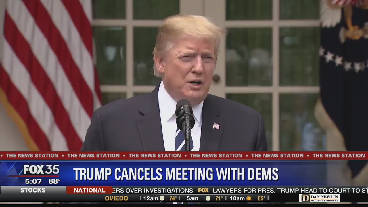 Trump abruptly cancels meeting with Democratic leaders