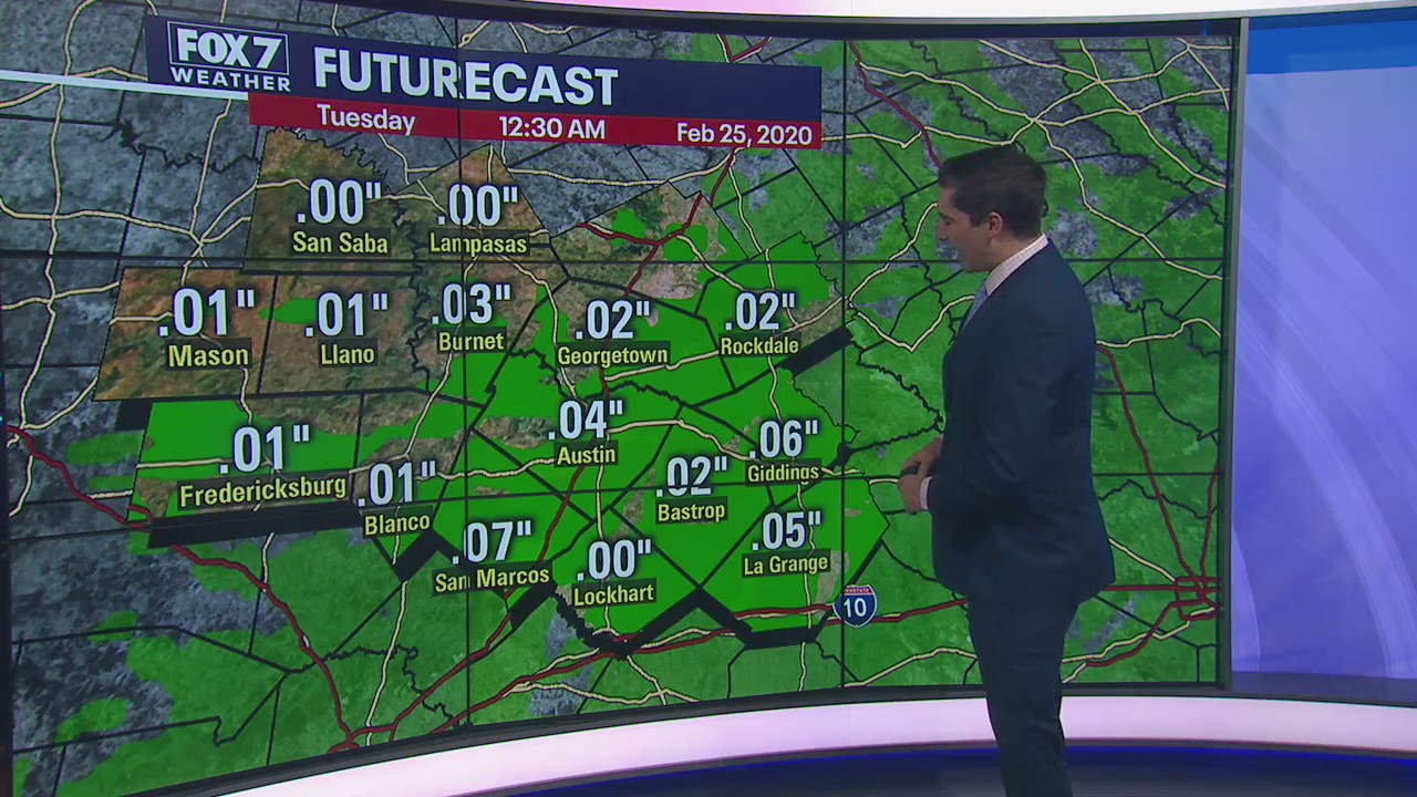 Evening weather forecast for February 23