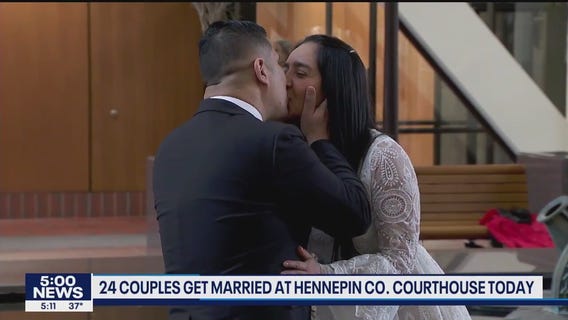 24 couples get married at Hennepin County courthouse on Valentine's Day