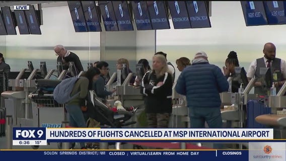 Hundreds of flights canceled at MSP Airport
