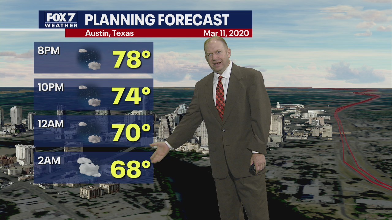 Evening weather forecast for March 11, 2020