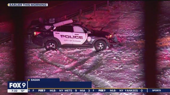 Eagan squad car involved in crash that closed I-35E