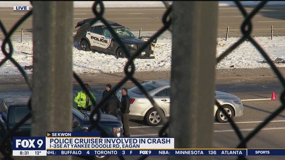 Eagan police officer hurt in crash on I-35E