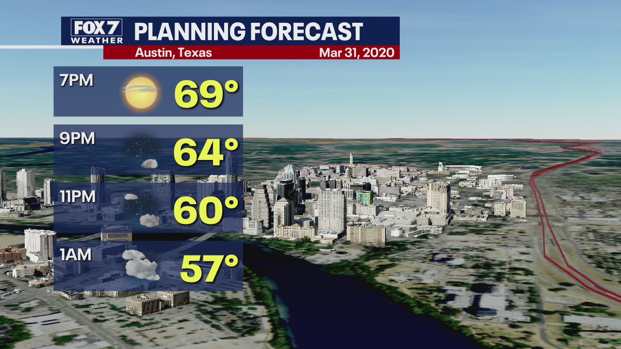 Evening weather forecast for March 31, 2020