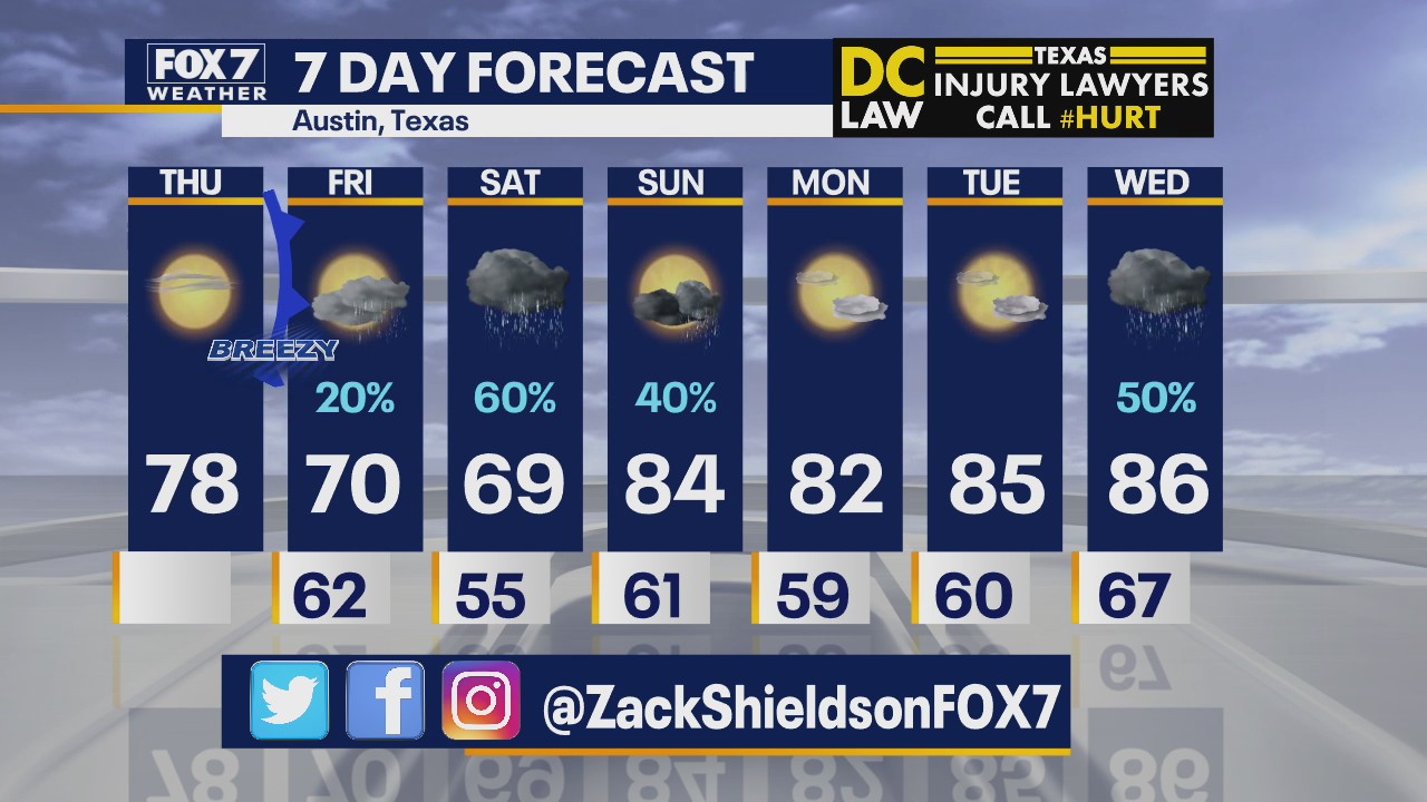 Noon weather forecast for April 16, 2020