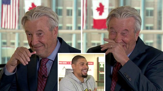 Smelling salts challenge: Wild's Ryan Reaves gets Jim Rich to take a sniff