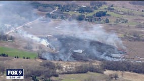 Lino Lake grass fire burns acres