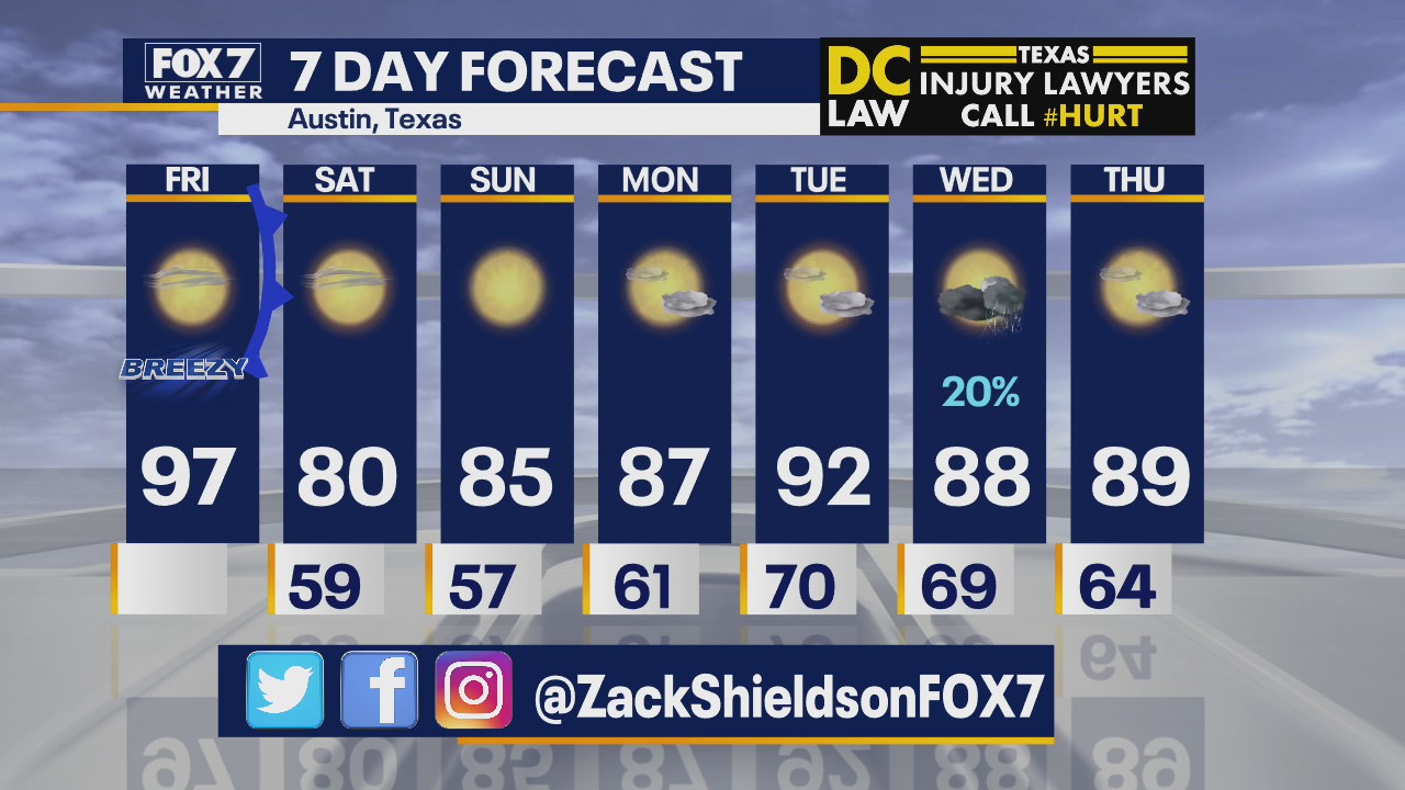 Noon weather forecast for April 24, 2020