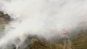 Rice County landfill fire continues to burn