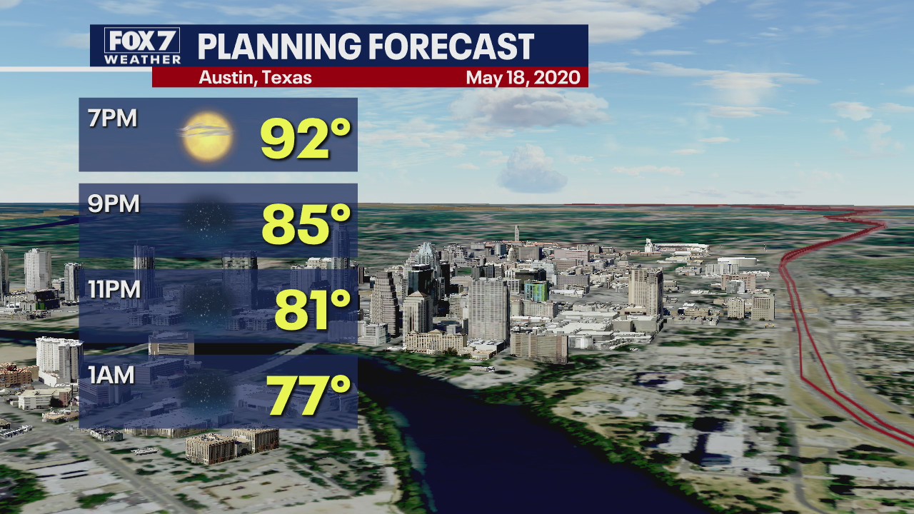 Evening weather forecast for May 18, 2020