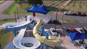 FOX 9 Town Ball Tour: Waterslide race!