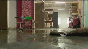 Main break floods Fridley antique shop