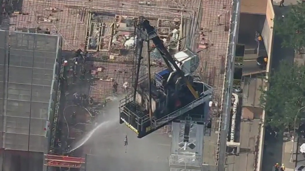 Crane collapses on building in NYC