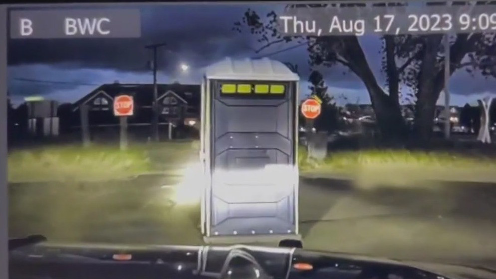 Porta Potty chase in Michigan