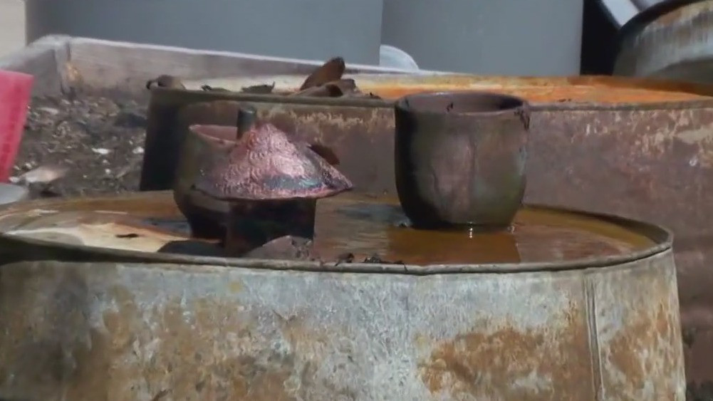 Raku Firing at the Minnetonka Center for the Arts