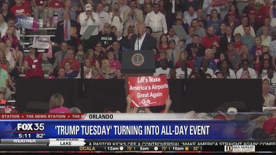 Trump rally in Orlando turning into full day event