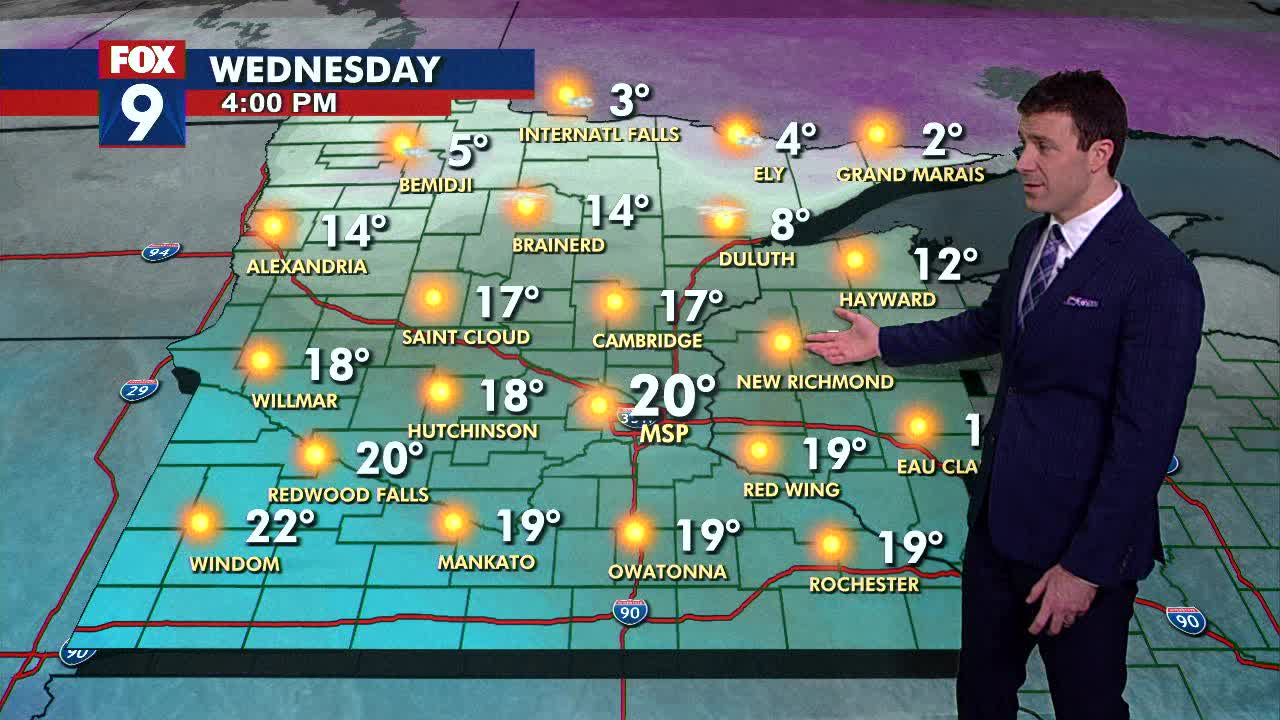 MN weather: February temps return Wednesday | FOX 9 Minneapolis-St. Paul