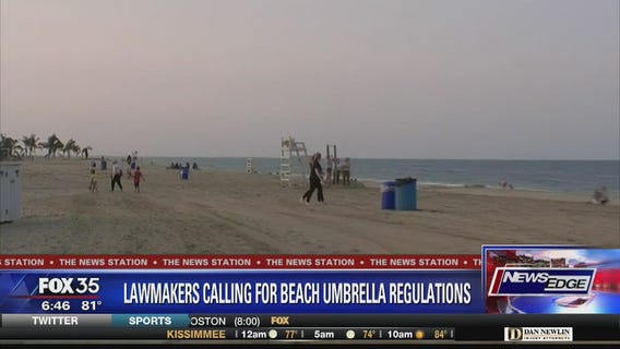 Lawmakers calling for beach umbrella regulations