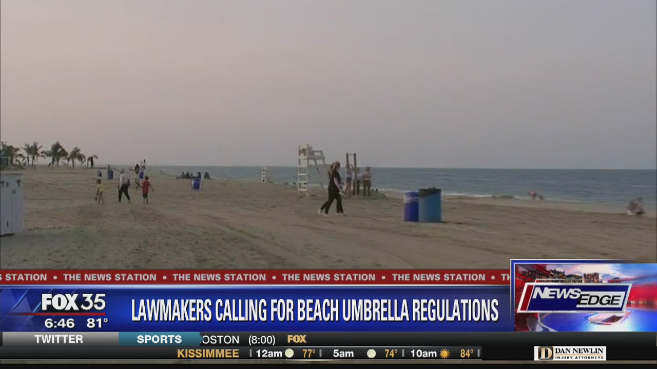 Lawmakers calling for beach umbrella regulations