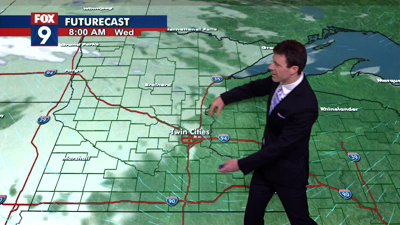?Midweek mellow? temps in MN on Wednesday