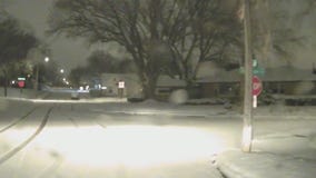 Spring snow making for slick roads Friday morning