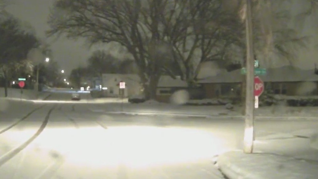 Spring snow making for slick roads Friday morning