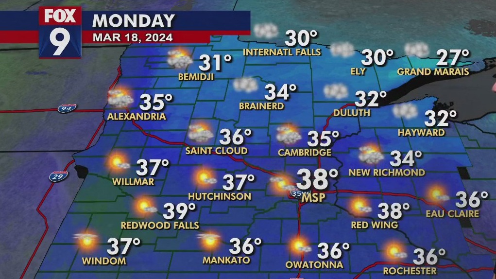 MN weather: Chilly with less wind Monday | FOX 9 Minneapolis-St. Paul