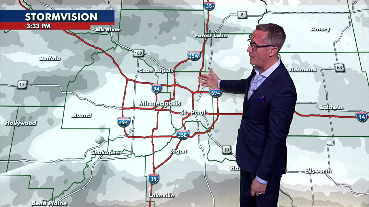 Minnesota spring snow moves in (4 p.m. update)