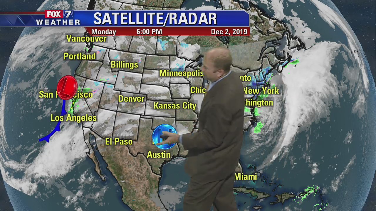 Evening weather forecast for December 2