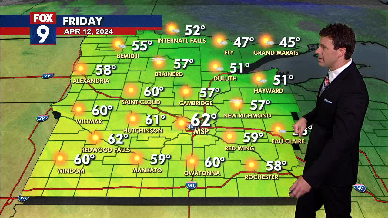 MN weather: Sunny, seasonable Friday; warm weekend