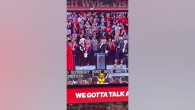 Travis Kelce delivers surprise graduation speech