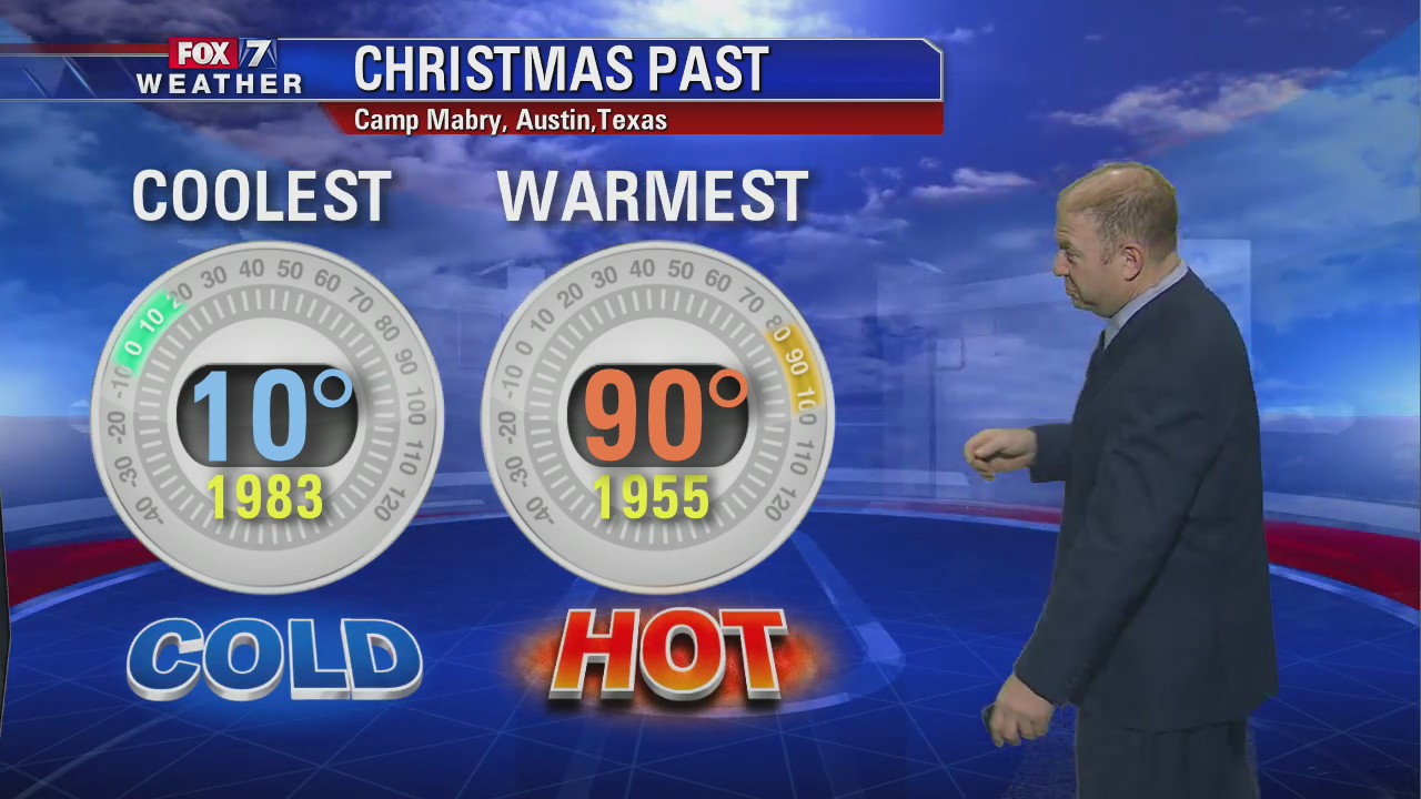 Evening weather forecast for December 25