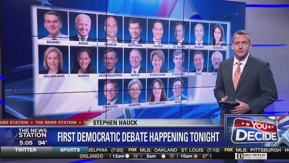 First Democratic debate happening Wednesday night