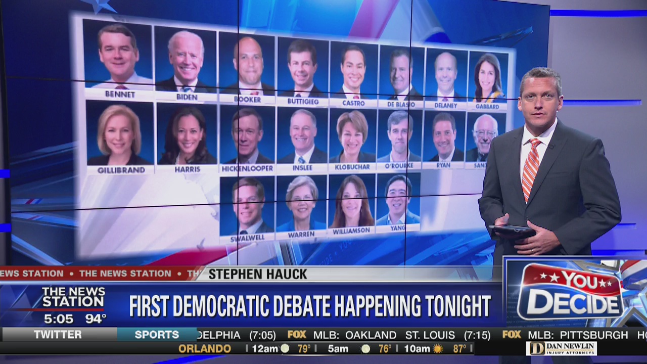 First Democratic debate happening Wednesday night