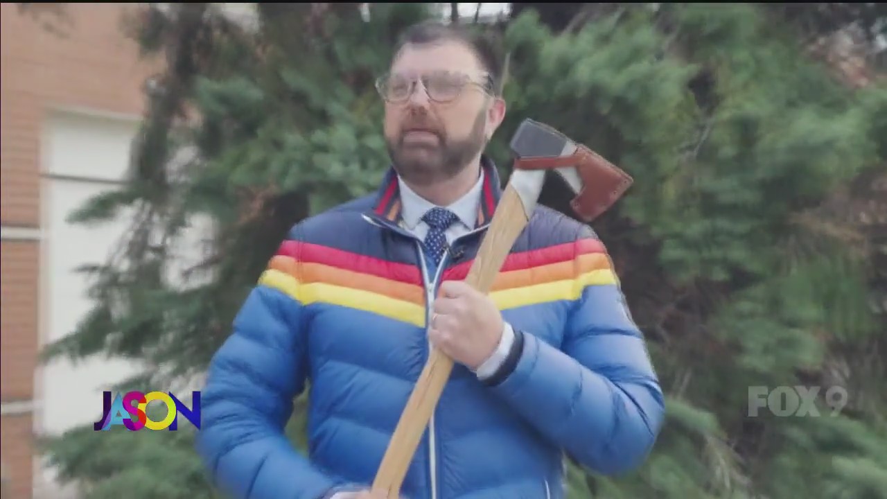 Chopping wood like TikTok star Thoren Bradley