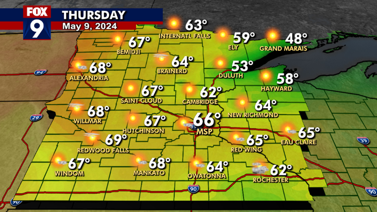 MN weather: Seasonable sunshine Thursday