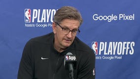 Chris Finch reacts to Wolves' Game 6 blowout win