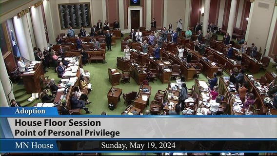 MN House cheers after Timberwolves win Game 7 [RAW]